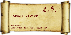 Lokodi Vivien névjegykártya